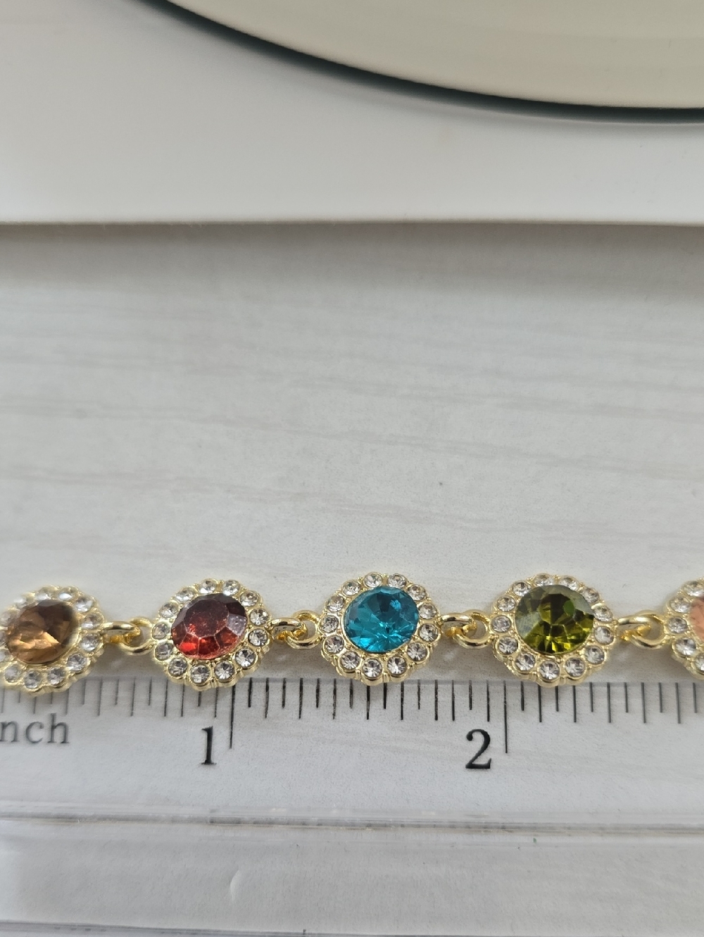 Multicolor Rhinestone Halo Choker Necklace - Picture 6 of 6